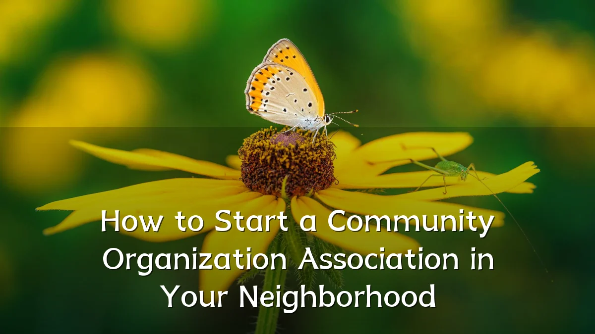 How to Start a Community Organization Association in Your Neighborhood