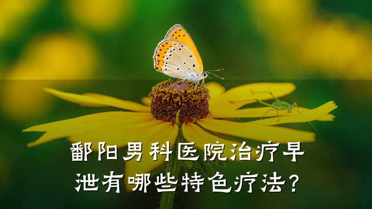 鄱阳男科医院治疗早泄有哪些特色疗法?