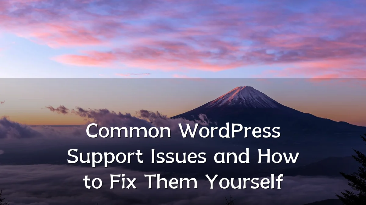 Common WordPress Support Issues and How to Fix Them Yourself