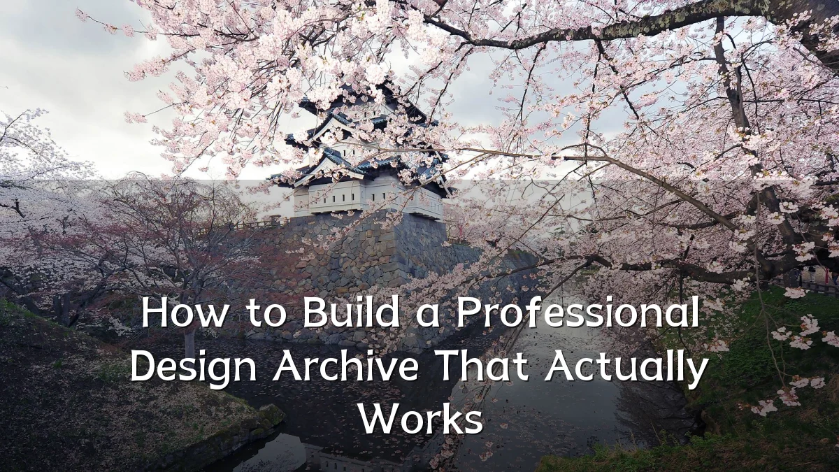How to Build a Professional Design Archive That Actually Works